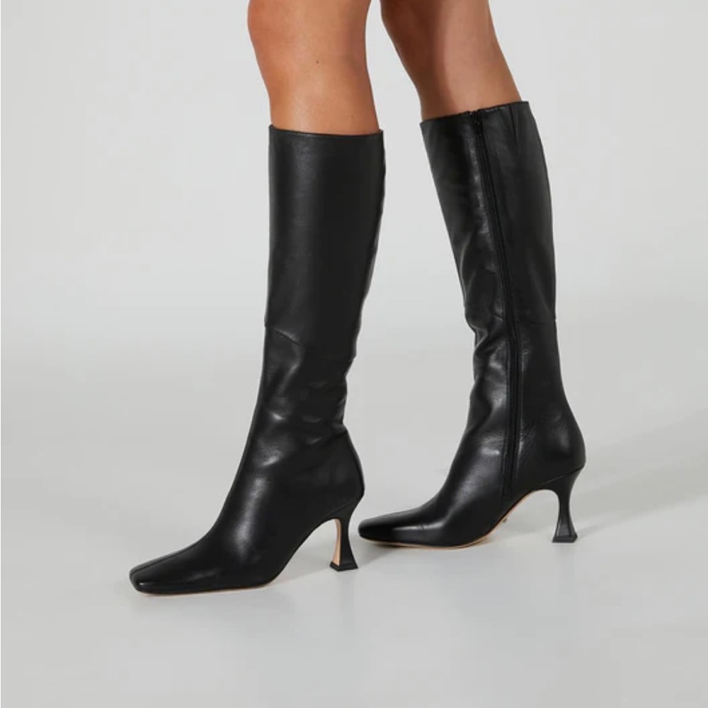 Tony Bianco Fantasy Black Venice 8cm Calf Boots Size 9.5 - BRAND NEW IN BOX - Picture 1 of 3